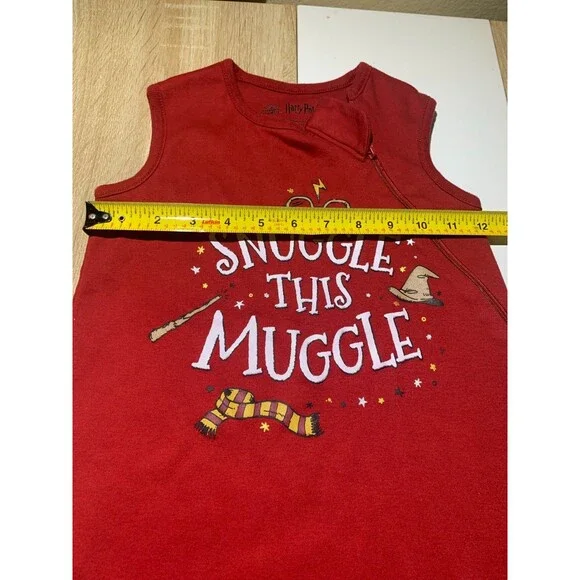 Harry Potter Baby Sleep Sack Snuggle This Muggle Red Wizarding World Size S - Picture 6 of 7